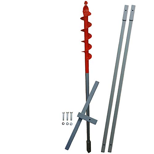 3m Erdbohrer mit 50mm Bohrkopf -VERLÄNGERBAR- auch als Brunnenbohrer, Handerdbohrer, Erdlochbohrer, Brunnenbohrgerät, Pflanzbohrer, Zaunbohrer, Pfahlbohrer UVM. einsetzbar ! … von Brunnenandi