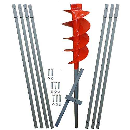 Brunnenandi Erdbohrer Made-in-Germany 160mm-und-8-Meter lang HIER-versch.-Längen "VERLÄNGERBAR"---- auch als Brunnenbohrer, Handerdbohrer, Erdlochbohrer, Brunnenbohrgerät, Pflanzbohrer, Zaunbohrer, Pfahlbohrer uvm. einsetzbar ! von Brunnenandi