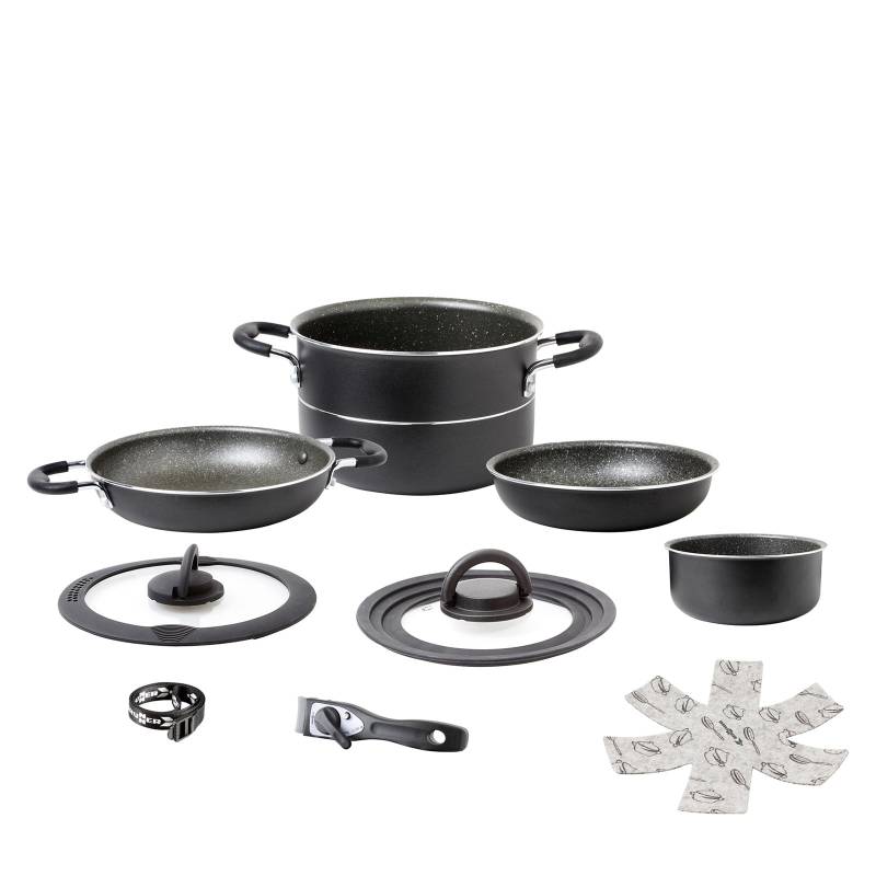 BRUNNER Alu Koch Set Pirate Ø22 Camping Outdoor Koch Geschirr Küche Topf Pfanne von Brunner