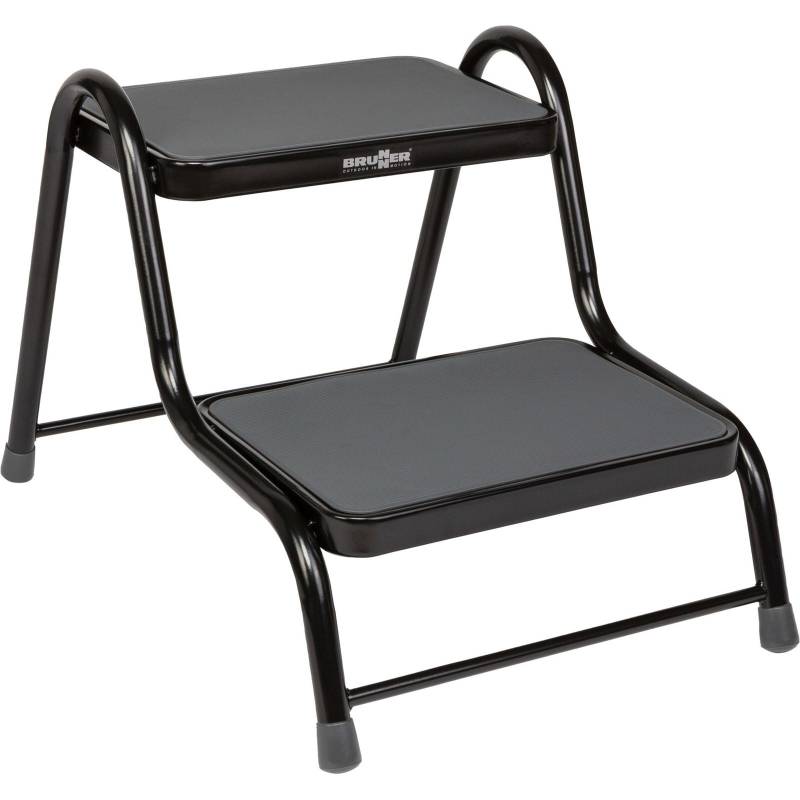BRUNNER Doppel Trittstufe King Step Double Wohnmobil Leiter Tritt Hocker Stahl-schwarz von Brunner