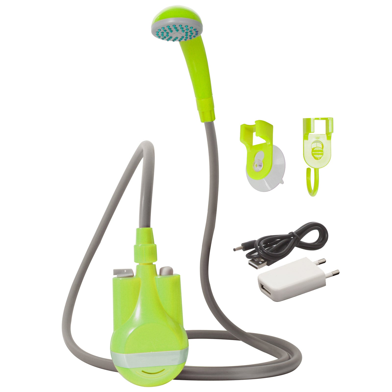 BRUNNER Outdoor Camping Dusche Akku Brause 4L Tauchpumpe 180 cm Schlauch 12V USB von Brunner