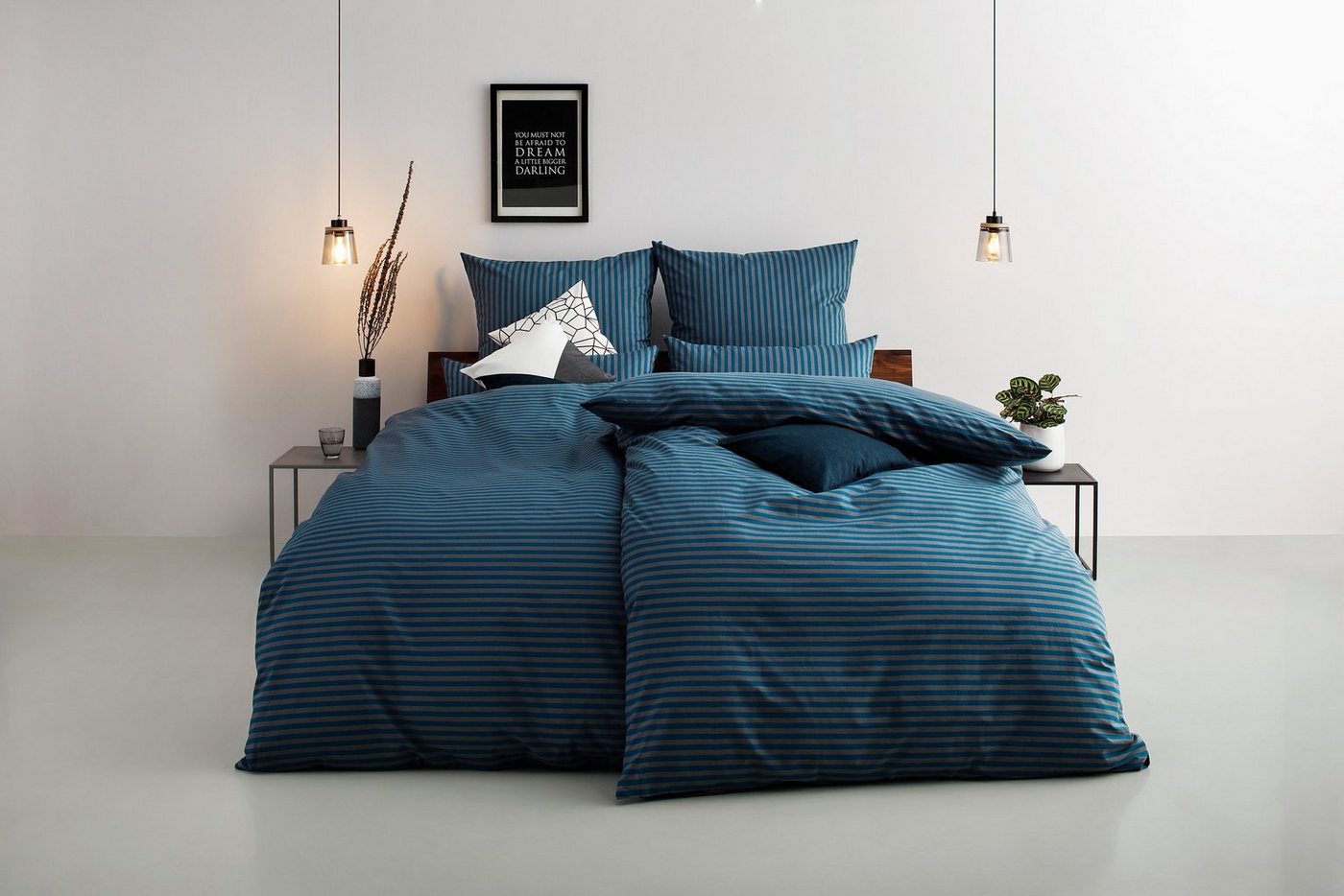 Bruno Banani Bettwäsche Jassen, Renforcé, 3 teilig, moderne Bettwäsche aus Baumwolle, Bettwäsche mit Streifen-Design Bruno Banani Bettwäsche Jassen, Renforcé, 3 teilig, moderne Bettwäsche aus Baumwolle, Bettwäsche mit Streifen-Design von Bruno Banani
