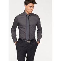 Bruno Banani Langarmhemd "Slim-fit" Formbeständig durch Elastananteil von Bruno Banani