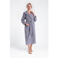 Bruno Banani Damenbademantel "Clement, ideal für Sauna & Spa, Hotelbademantel, Morgenmantel" 1 Stk. tlg., 100% Baumwolle, einfarbig, glänzende Streifen-Bordüre, Taschen, XS-3XL von Bruno Banani