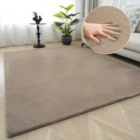 Bruno Banani Fellteppich "Rabbit 2, Kunstfell Teppich, Modern", rechteckig, 25 mm Höhe, Kaninchenfell-Haptik, sehr weich, Wohnzimmer, Schlafzimmer, Esszimmer von Bruno Banani