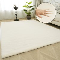 Bruno Banani Fellteppich "Rabbit 2, Kunstfell Teppich, Modern", rechteckig, 25 mm Höhe, Kaninchenfell-Haptik, sehr weich, Wohnzimmer, Schlafzimmer, Esszimmer von Bruno Banani