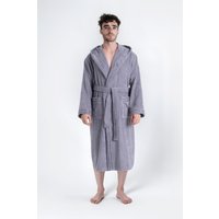 Bruno Banani Herrenbademantel "Clement, ideal für Sauna & Spa, Hotelbademantel, Morgenmantel" 1 Stk. tlg., 100% Baumwolle, einfarbig, glänzende Streifen-Bordüre, Taschen, S-4XL von Bruno Banani