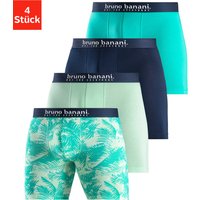 Bruno Banani Langer Boxer Packung, 4er-Pack, 4 Stk. tlg., mit Palmendruck und unifarben aus Baumwollmischung von Bruno Banani