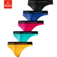 Bruno Banani String, (Packung, 5 St.), mit Streifen Logo Webbund von Bruno Banani