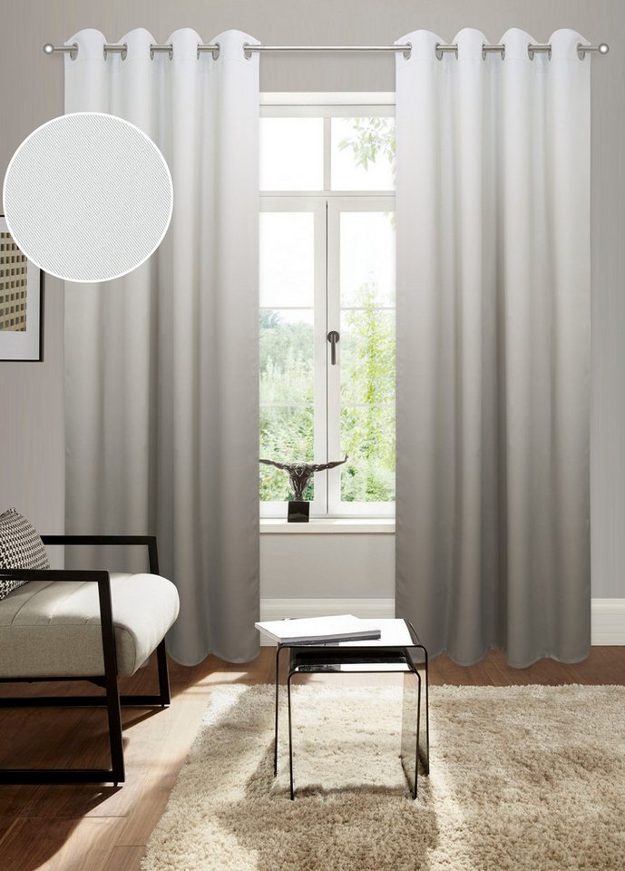 Bruno Banani Verdunkelungsvorhang Clemton (1 St), Ösen, verdunkelnd, Polyester, Verdunkelung, Schutz, Privatsphäre, blickdichter Vorhang von Bruno Banani