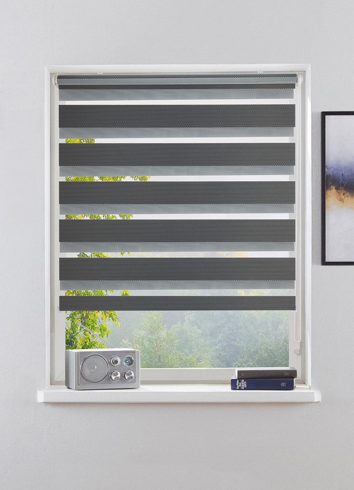 Doppelrollo KIAN, Bruno Banani, Lichtschutz, ohne Bohren, freihängend, Klemmfix, Klemmfix Doppelrollo- NEUHEIT! von Bruno Banani