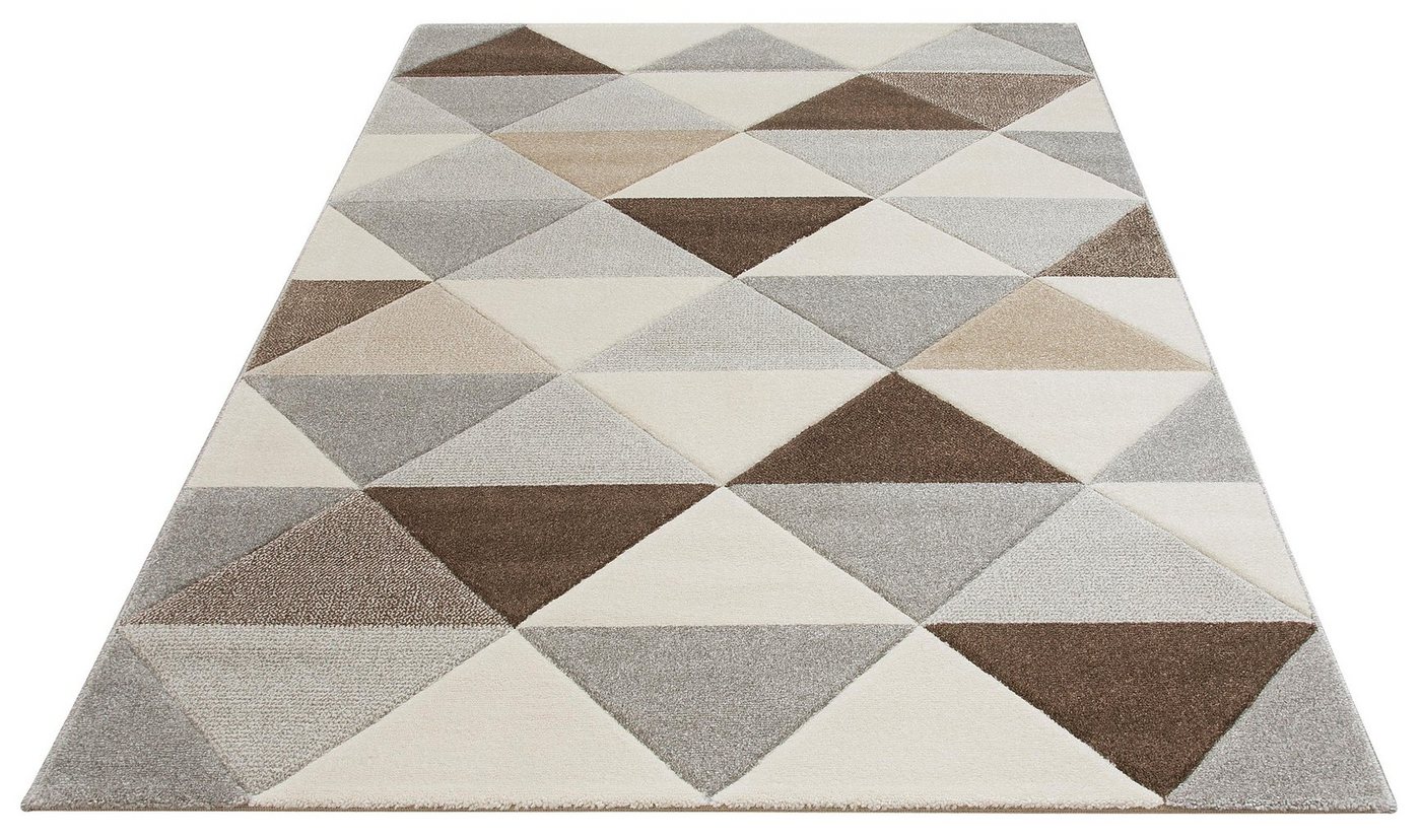 Teppich Berlad, Bruno Banani, rechteckig, Höhe: 13 mm, handgearbeitet, Konturenschnitt, gekettelt von Bruno Banani