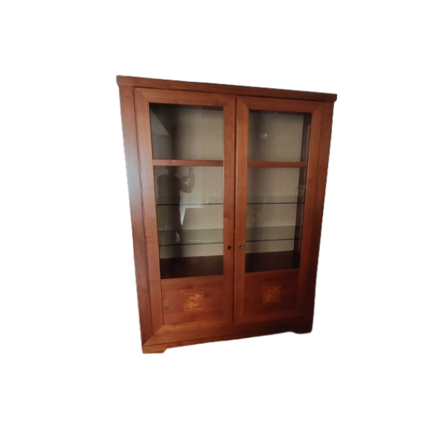 Modigliani Vitrine aus massivem Nussbaumholz, Bruno Piombini von Bruno Piombini