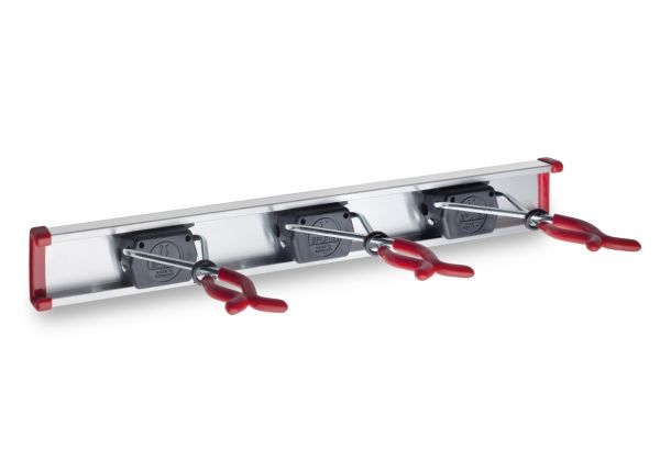 Bruns Gerätehalter, Aluminium-Wandschiene 50cm + 3 Halter - SB 3.05 von Bruns