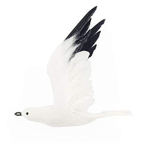 Brussel 1 Stück künstliche fliegende Möwen Figur gefiederte Möwe Vogel Wandbehang Ornament für Strand Thema Schlafzimmer Küste Thema Wohnzimmer S von Brussel