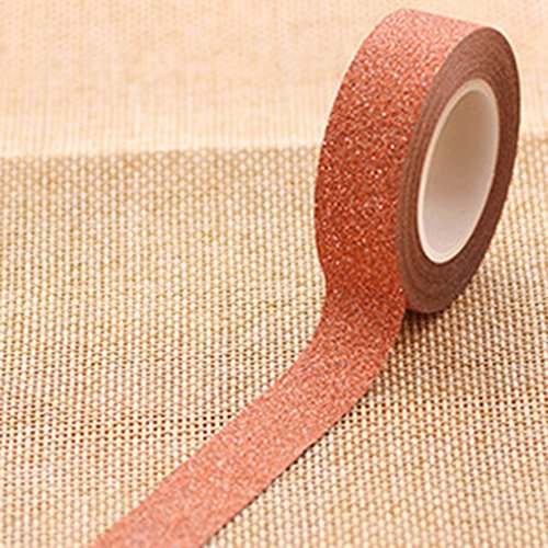 Brussels 08 1 Rolle 10 m Glitzer-Washi-Klebeband Klebeband Klebeband Etiketten Dekorative DIY Handwerk Scrapbooking Aufkleber Orange von Brussels