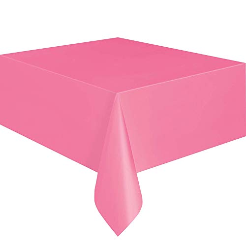Brussels 08 Einweg-Tischdecke, 137 x 183 cm, einfarbig, für Party, Catering, Einweg-Tischdecke aus Kunststoff, rechteckig, für Hochzeit, Silvester, Urlaub, Geburtstag, Party-Dekoration, Hot Pink von Brussels