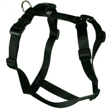 Brustgeschirr Feltmann Soft Nylonband, Uni Schwarz, 55-75cm, 20mm von brustgeschirr.com