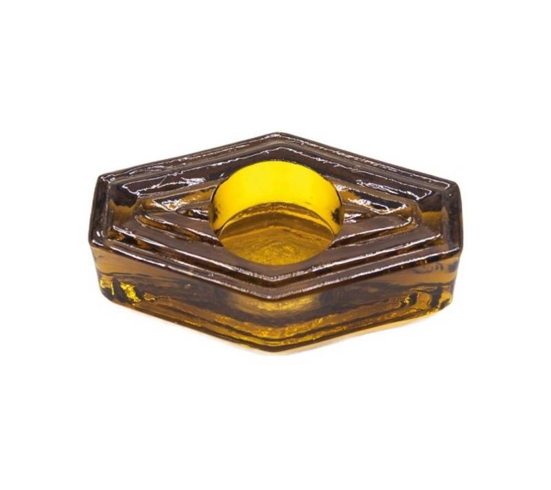 Brût Homeware Teelichthalter Handgefertigter Teelichthalter "Hexagon" aus recyceltem Glas von Brût Homeware