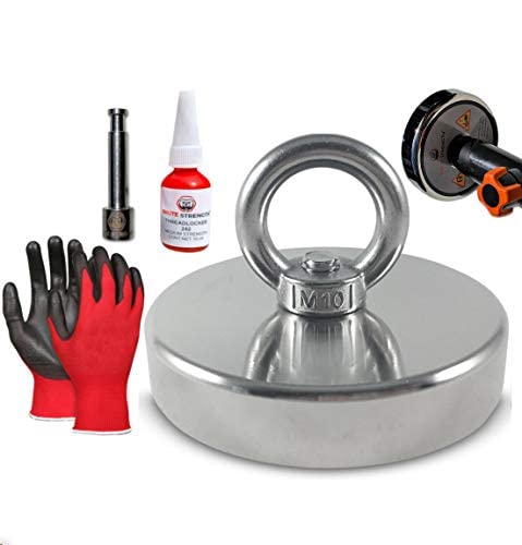 Brute Strength - 400KG Neodym Magnetfischmagnet - 90mm - Silber - Rund - Magnet Brute Strength - 400KG Neodym Magnetfischmagnet - 90mm - Silber - Rund - Magnet von Brute Strength