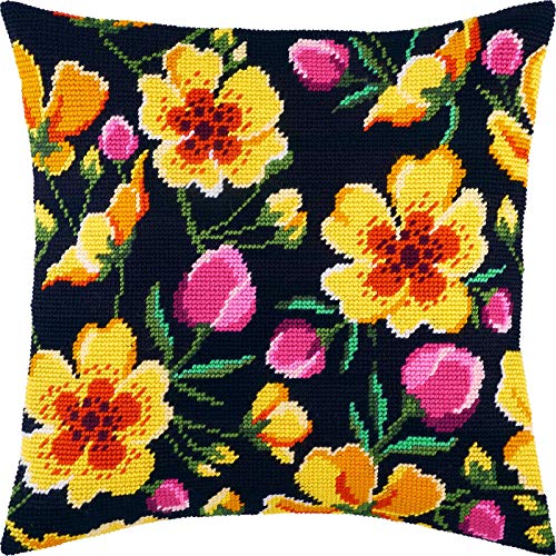 Brvsk Blumenhecke. Gestempeltes Kreuzstich Set. Dekokissen 16×16 Zoll. Bedruckter Wandteppich, europäische Qualität Brvsk Blumenhecke. Gestempeltes Kreuzstich Set. Dekokissen 16×16 Zoll. Bedruckter Wandteppich, europäische Qualität von Brvsk