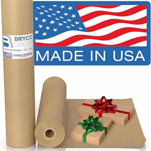 Braune Kraftpapierrolle – 45,7 cm x 3, hergestellt in den USA – ideal zum Verpacken, für Umzug, Geschenkverpackung, Post, Versand, Paket, Wandkunst, Handwerk, Pinnwand, als Bodenabdeckung, Tischläufer Braune Kraftpapierrolle – 45,7 cm x 3, hergestellt in den USA – ideal zum Verpacken, für Umzug, Geschenkverpackung, Post, Versand, Paket, Wandkunst, Handwerk, Pinnwand, als Bodenabdeckung, Tischläufer von Bryco Goods