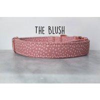 Rosa Blush Polka Dot Mädchen Hundehalsband, Halsband Für Mädchen, Hundehalsband von BrynandCo