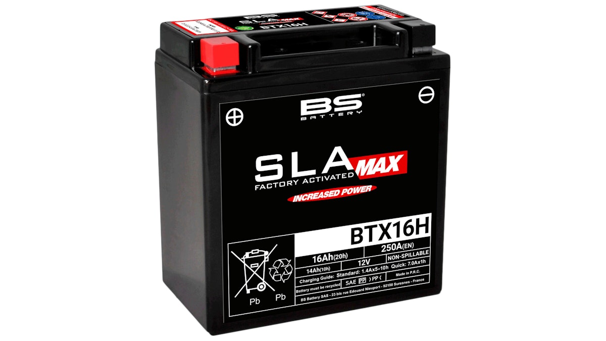 BS-Battery Batterie BS-Battery, Batterie "YTX16H" SLA-MAX, versiegelt von Bs Battery