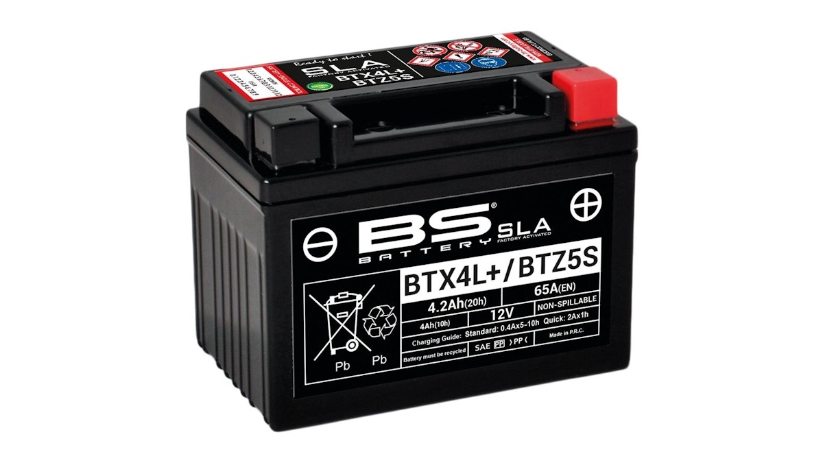BS-Battery Batterie BS-Battery, SLA, versiegelt, 4, 2 Ah, Batterie "BTX4L+ / BTZ5S" ETN: 503 014 003 von Bs Battery