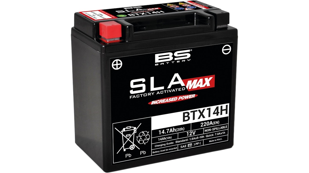 BS-Battery Batterie BS-Battery, SLA-MAX, versiegelt, startverstärkt, Batterie "YTX14H-BS" von Bs Battery