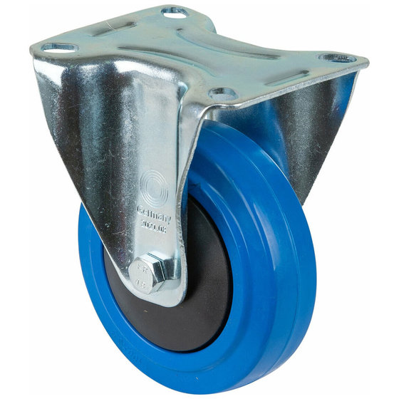 BS ROLLEN - Bockrolle,Ø 100mm,B 32mm,150kg,L410.B62,zum Anschrauben,blau von Bs Rollen