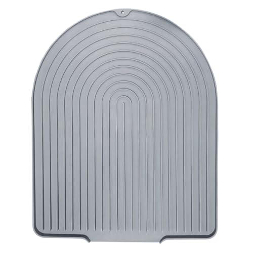Abtropfmatte aus Silikon, faltbar, schnelltrocknend, hitzebeständig, rutschfestes Design, große Küchentheke, tragbar, kompakt, ideal für Geschirr, Tassen, Geschirrspülzubehör von Bsbkoj
