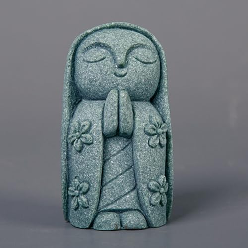 Bsbkoj Buddha Gartenfigur,Garten Buddha Statue Aus Stein | Glück Buddhistische Deko Positive Ausstrahlung Für Meditation Yoga Beruhigend Aquarium Zimmer von Bsbkoj