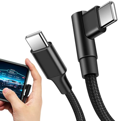 Bsbkoj Kabel – Ladekabel 1 Meter – Ladegerät Winkel 90 Grad tragbar für Tablets Uhren Haus Büro Fitnessstudio Schule Universität Reise Auto von Bsbkoj