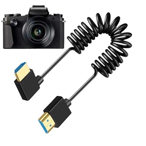Bsbkoj Kabel für Kamera-Monitor, Federkabel für tragbare Monitore, elastisches Kabel mit Feder, für enge Räume im Freien oder Studio von Bsbkoj