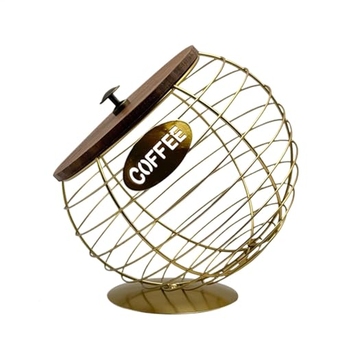 Bsbkoj Kcup Halter für Theke – Eisen-Organizer für Kaffeepads mit Deckel, Obstschale, Küchenorganisationsregal, Theken- -Halter für alle -Bars von Bsbkoj
