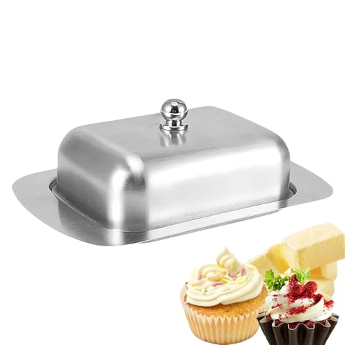 Butterdose mit Deckel Edelstahl Butterschale Butterbehälter Rechteckig Butterbehälter Butterdose für Brot Gebäck Butterbehälter Butter Aufbewahrungsschale Modern Butterdose Edelstahl von Bsbkoj