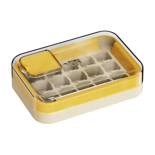Eiswürfelbehälter-Deckel, wiederverwendbar, 16,5 x 11,2 x 4,5 cm, tragbar, leicht zu lösen, flexibel, auslaufsicher, Behälter für Wasser, Cocktail, Whiskey, PET, TPU, PP von Bsbkoj