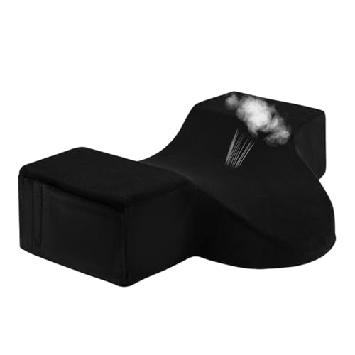 Eyelash Pillow, Lash Bed Cushion, 50 x 20 x 12 cm/19,69 x 7,87 x 4,72 Zoll Halswirbelstütze, integrierte Seitentaschen, Beauty-Salon-Zubehör, für Lash Grafting, Nacken und Rücken Komfort von Bsbkoj