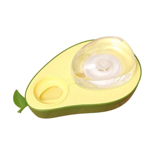 Futternapf für Katzen, Avocado-Form, Doppelnapf, 690 ml Fassungsvermögen, 29 x 18 x 14 cm, Anti-Erstickungs-Design, leicht zu reinigen, großer Futternapf für Indoor-Katzen und kleine Hunde von Bsbkoj