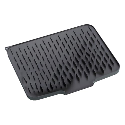 Küchenabfluss-Pad, Silikon-Isolierung, Abtropfmatten, hitzebeständig, geneigt, Wasserumleitungsmatte für Restaurant, Hotel, Spüle, Theke, rutschfeste Küchenarbeitsbereich-Pads, schwarz, grau Küchenabfluss-Pad, Silikon-Isolierung, Abtropfmatten, hitzebeständig, geneigt, Wasserumleitungsmatte für Restaurant, Hotel, Spüle, Theke, rutschfeste Küchenarbeitsbereich-Pads, schwarz, grau von Bsbkoj