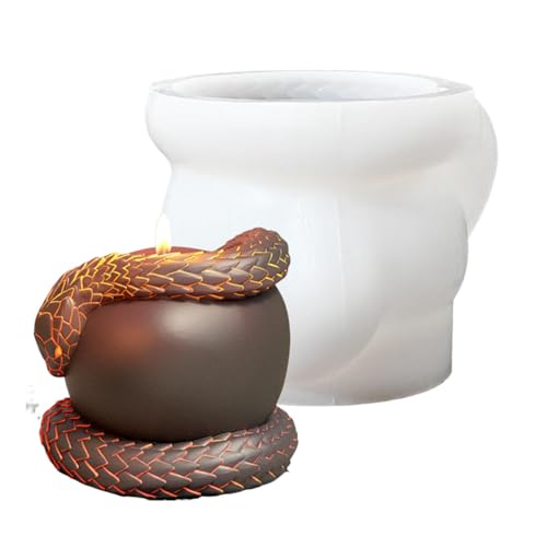 Obstkerzenformen, Silikon-Schlangengussformen, handgefertigt, einfach zu bedienen, wiederverwendbar, Epoxidharz und Gipsformen für Heimdekoration, 10,4 x 8,9 cm, Weiß Obstkerzenformen, Silikon-Schlangengussformen, handgefertigt, einfach zu bedienen, wiederverwendbar, Epoxidharz und Gipsformen für Heimdekoration, 10,4 x 8,9 cm, Weiß von Bsbkoj