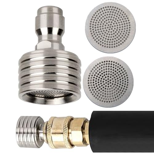 Pressure Washer Nozzle Tips, 1.38x0.95 inches Adorable Compact Multi Spray Pattern Tip, Quick Connect Nozzles Set with 3 Spray Patterns for Cleaning Deck Driveway Car Garden von Bsbkoj
