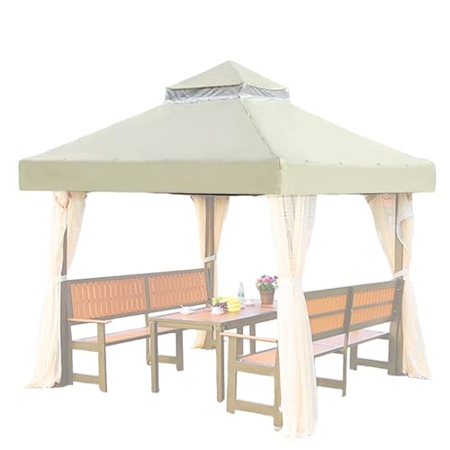 Wiederverwendbarer Pavillon-Ersatz, 300 x 300 cm, kompakte Pavillon-Abdeckung, 3 x 3 m, wasserdicht, doppellagig, für Garten, Terrasse, Grill und Outdoor Wiederverwendbarer Pavillon-Ersatz, 300 x 300 cm, kompakte Pavillon-Abdeckung, 3 x 3 m, wasserdicht, doppellagig, für Garten, Terrasse, Grill und Outdoor von Bsbkoj