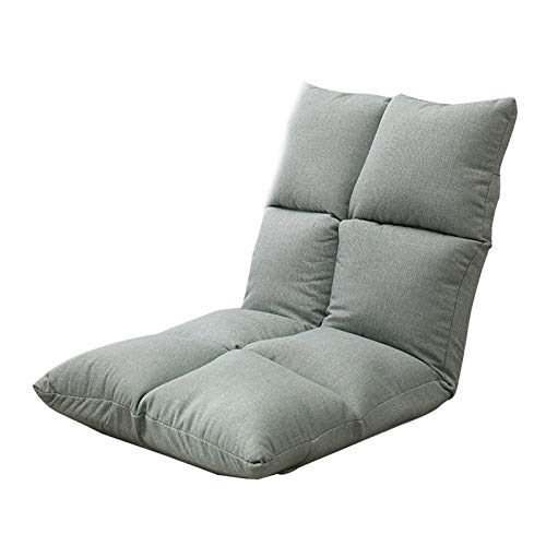Bodenstuhl Faltender Computerstuhl auf Bett 5 Gänge einstellbar Freizeitmeditationsessel mit Rückenlehne abnehmbares und waschbares faules Sofa for Meditationsraum Wohnzimmer (Color : Light Green) von Bseack