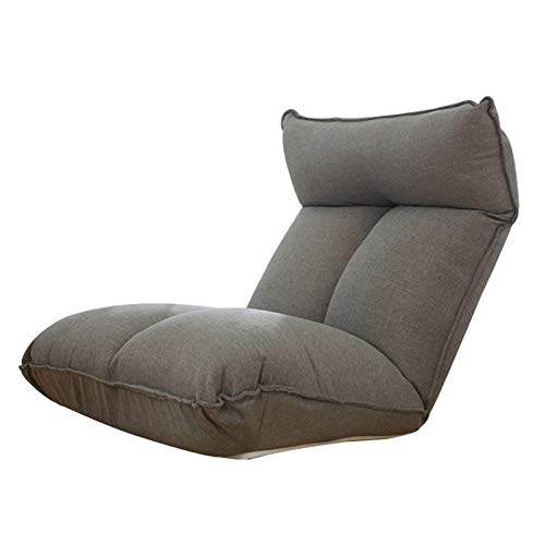 Bodenstuhl Meditationsstuhlabnehmbare und waschbares Design Lazy Lounge Sofa 5 Gänge frei einstellbar mit Rückenlehne faltbar Einzelstuhl für Schlafzimmer Wohnzimmer ( Color : Dark Gray ) von Bseack