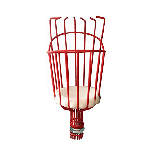 Apfelpflücker mit Teleskopstiel Stahl 1.6m-3.6m, Obstpflücker Apfelsammler Obstsammler Erntehelfer, mit Stoffbeutel, Obsternter Kirschenpflücker (Rot ohne Stab) von Bseical