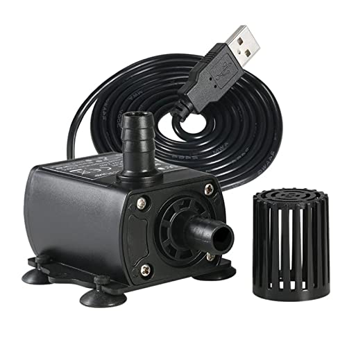 Aquarium Pumpe Wasserwechsel Elektrisch Tauchpumpe Teichpumpe Mit Filter Klein Strömungspumpe Gartenpumpe Zimmerbrunnenpumpe Leise Mini Katzenbrunnen Pumpe Usb Trinkbrunnen Wasserpumpe Dc 5v 2.4w 250l von Bseical