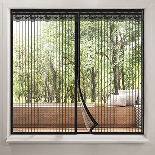 Moskitonetz Fenster Magnet 130×150cm, Insektenschutz Fenster Magnet, Fenster Fliegengitter Fenster ohne Bohren, Mückenschutz Fenster Anti Insekten+Fliegen+Moskitos Einstellbarer Magnetischer - Schwarz Moskitonetz Fenster Magnet 130×150cm, Insektenschutz Fenster Magnet, Fenster Fliegengitter Fenster ohne Bohren, Mückenschutz Fenster Anti Insekten+Fliegen+Moskitos Einstellbarer Magnetischer - Schwarz von Bseical