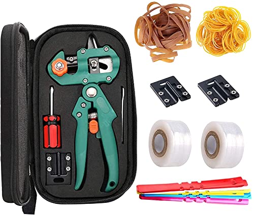 Profi Gartenschere Set, Gartenschere Veredelungszange, Okuliermesser für Obstbäume, Baumscheren & Pfropfung Schere 2-in-1, Veredelungsset Obstbäume, Profi-Werkzeug Veredelungsschere Veredelungsband von Bseical